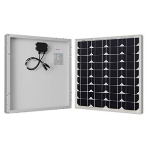 Renogy 50W 12V Monocrystalline Solar Panel High Efficiency Module PV Power for Battery Charging Boat, Caravan, RV and Any Other Off Grid Applications, 50 Watts